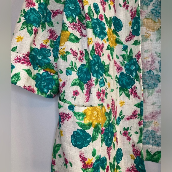 Vintage 70s open floral blazer - Picture 2 of 10